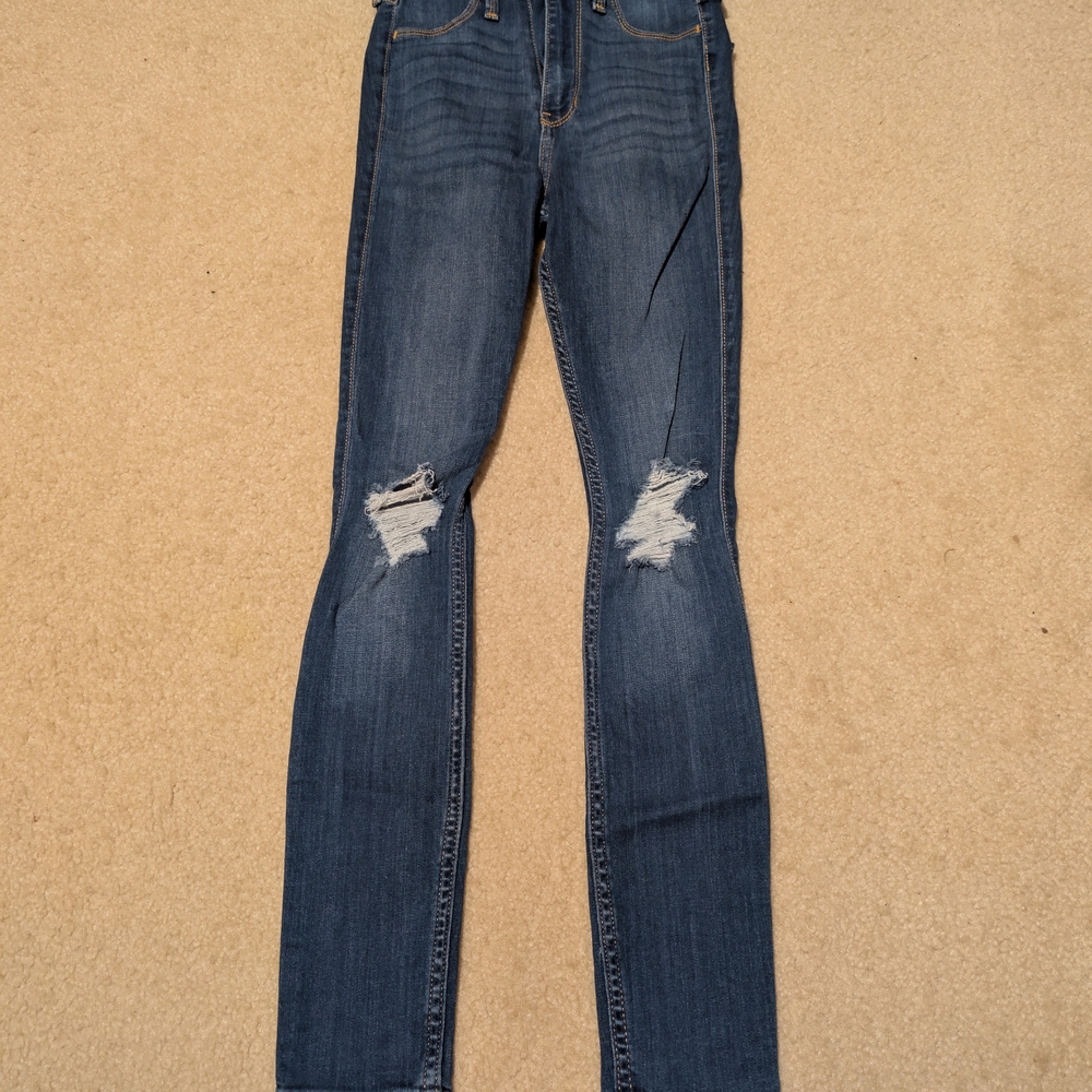 Hollister Distressed Indigo Skinny Jeans